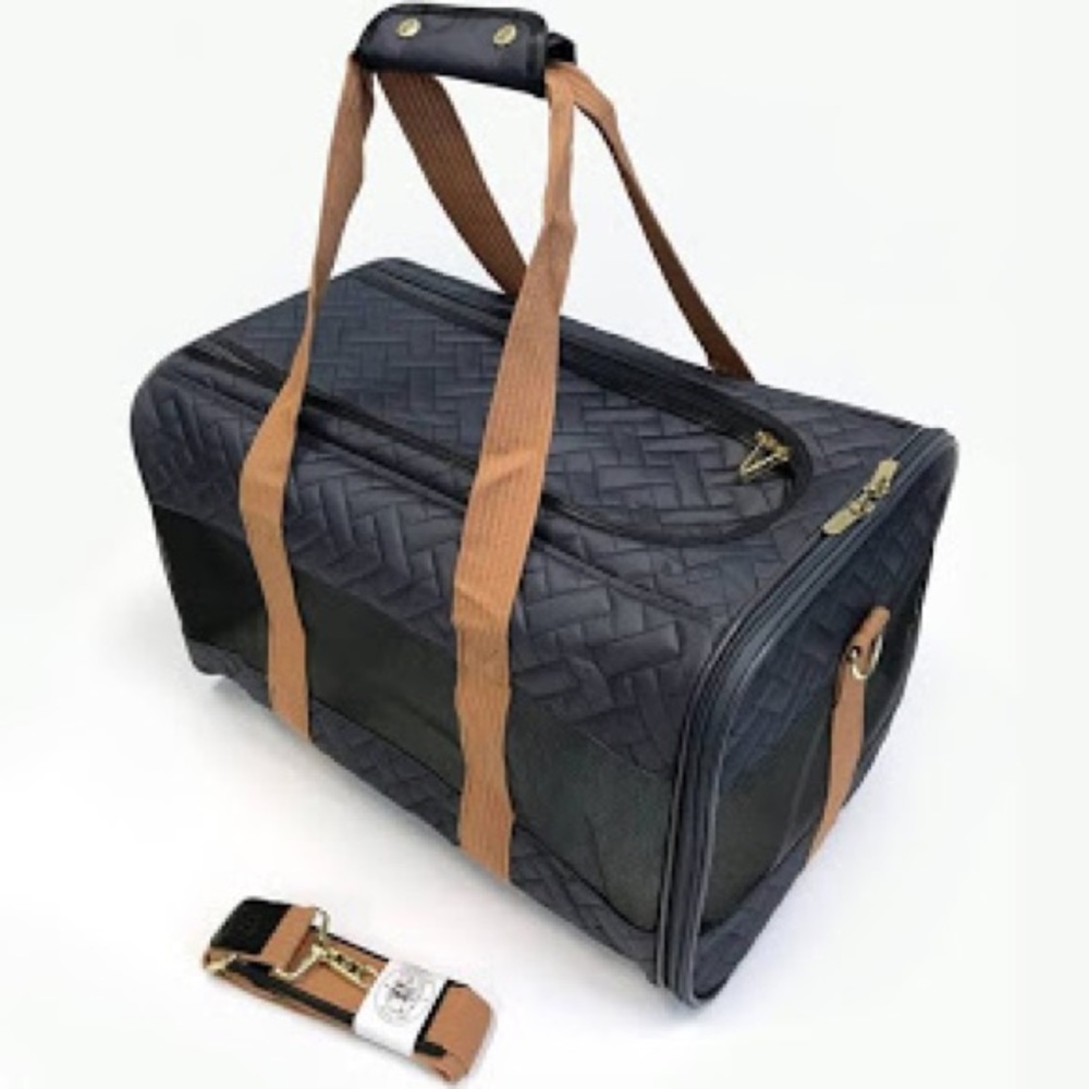 Sherpa Deluxe Charcoal & Camel Pet Carrier, Large